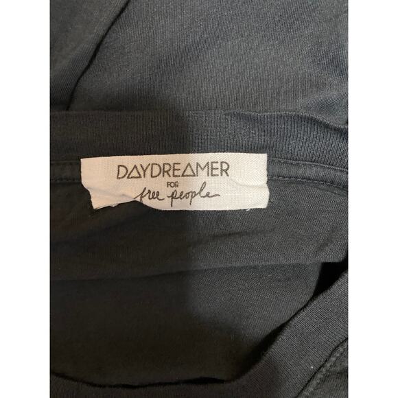 Free People Daydreamer Rolling Stones Black Leopard Tongue Tee T-shirtTop Sz XS - Picture 4 of 5